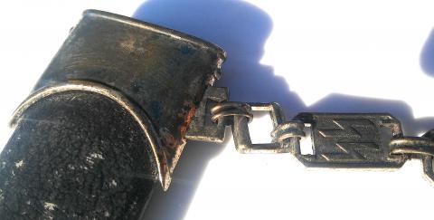 WW2 GERMAN NAZI WAFFEN SS EARLY TYPE I CHAINED DAGGER SCABBARD REPLIKA LOOKS LIKE THE ORIGINAL ! RARE