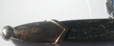 WW2 GERMAN NAZI WAFFEN SS EARLY TYPE I CHAINED DAGGER SCABBARD REPLIKA LOOKS LIKE THE ORIGINAL ! RARE