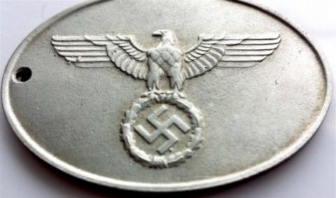 WW2 GERMAN NAZI WAFFEN SS GESTAPO KRIMINAL POLICE POLIZEI METAL ID NUMBERED