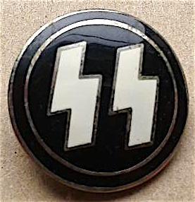 WW2 GERMAN NAZI WAFFEN SS MEMBERSHIP PIN GES GESCH RZM M1/172 MARKED totenkopf