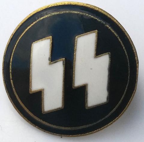 WW2 GERMAN NAZI WAFFEN SS MEMBERSHIP PIN RZM MARKED