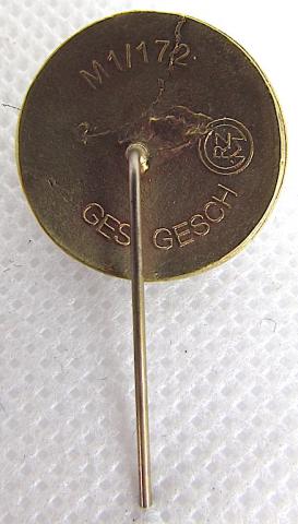 WW2 GERMAN NAZI WAFFEN SS MEMBERSHIP STICK PIN RZM MAKER MARKED ON THE BACK