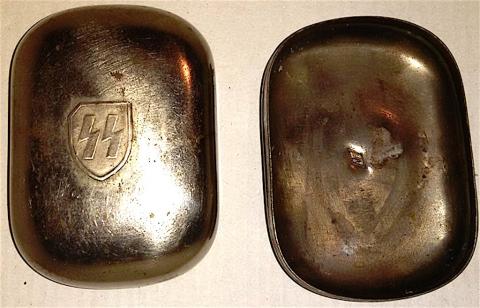 WW2 GERMAN NAZI WAFFEN SS METAL CASE BOX WITH SS RUNES AND EAGLE NAZI STAMP