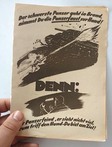 WW2 GERMAN NAZI WAFFEN SS PANZER GRENADIER DIVISION - PANZERFAUST USERGUIDE !!!