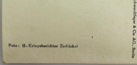 WW2 GERMAN NAZI WAFFEN SS PANZER GRENADIER TOTENKOPF DIVISION POSTCARD FOR RECRUITMENT PROMOTION