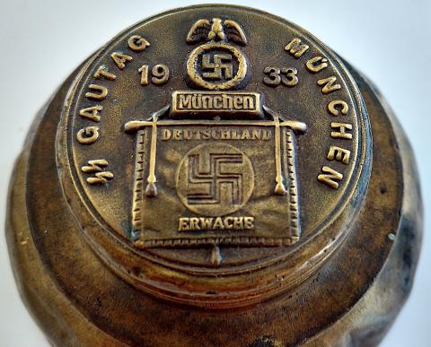 WW2 GERMAN NAZI WAFFEN SS RARE INK POT FROM 1933 SS GAUTAG MUNCHEN