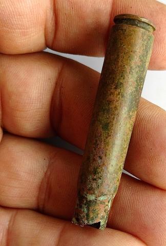 WW2 GERMAN NAZI WAFFEN SS RELIC FOUND BULLET SHELL WITH SS RUNES