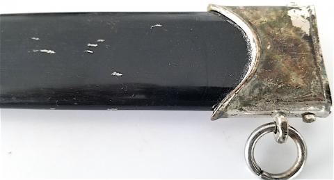 WW2 GERMAN NAZI WAFFEN SS SA NICKEL PLATED DAGGER SCABBARD ETUI SHEATH PART WW2 GERMAN NAZI WAFFEN SS SA NICKEL PLATED DAGGER SCABBARD ETUI SHEATH PART