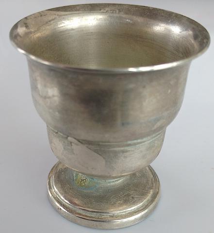 WW2 GERMAN NAZI WAFFEN SS SILVERWARE EGGCUP WITH SS RUNES