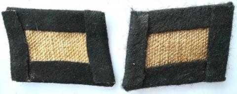 WW2 GERMAN NAZI WAFFEN SS STANDARTE 1/VT DEUTSCHLAND MATCHED COLLAR TABS SET