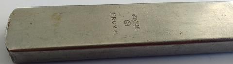 WW2 GERMAN NAZI WAFFEN SS TOTENKOPF CONCENTRATION CAMP ZYKLON B CANISTER OPENER WITH THIRD REICH LOGO 