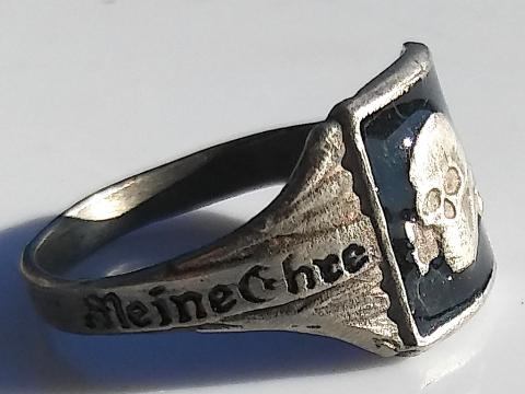 WW2 GERMAN NAZI WAFFEN SS TOTENKOPF DIVISION SKULL ORIGINAL RING