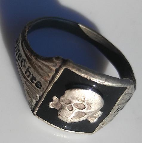 WW2 GERMAN NAZI WAFFEN SS TOTENKOPF DIVISION SKULL ORIGINAL RING