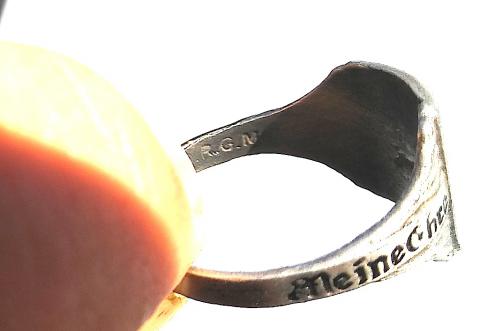 WW2 GERMAN NAZI WAFFEN SS TOTENKOPF DIVISION SKULL ORIGINAL RING