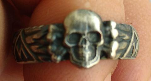 WW2 GERMAN NAZI WAFFEN SS TOTENKOPF FAMOUS HIMMLER HONOR RING REPLIKA