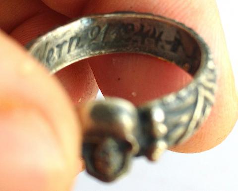 WW2 GERMAN NAZI WAFFEN SS TOTENKOPF FAMOUS HIMMLER HONOR RING REPLIKA