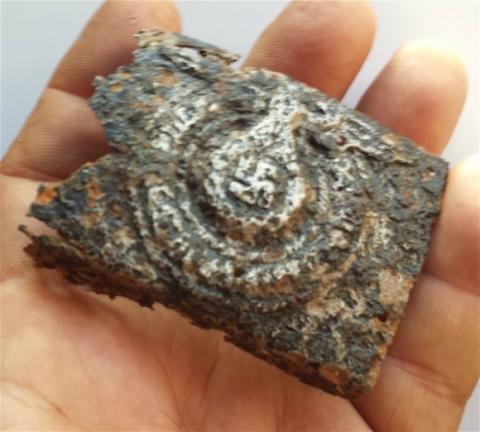 WW2 GERMAN NAZI WAFFEN SS TOTENKOPF PANZER DIVISION BELT BUCKLE RZM RELIC FOUND IN KURLAND BATTLEFIELD