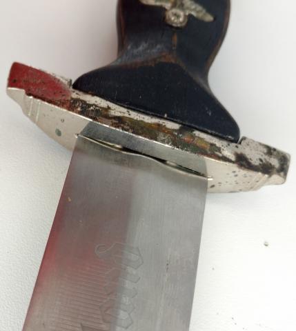 WW2 GERMAN NAZI WAFFEN SS TRANSITIONAL DAGGER BY RZM & SOLINGEN WITH NICE BLADE CONDITION