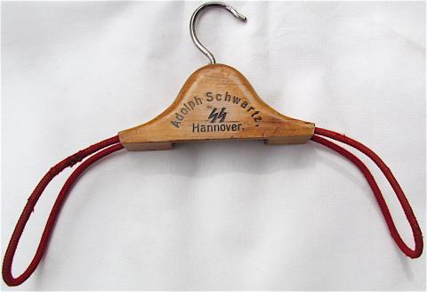 WW2 GERMAN NAZI WAFFEN SS WOODEN CLOTHE HANGER MADE BY D.R.G.M