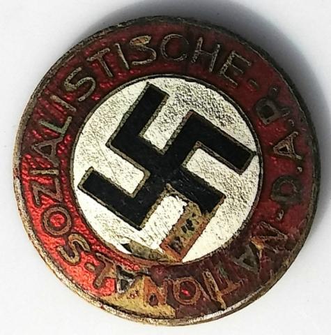 WW2 GERMAN NSDAP MEMBER PIN RZM MARKED THIRD REICH NAZI PARTY