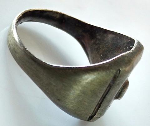 WW2 GERMAN ORIGINAL 1939 WEHRMACHT SOLDIER silver RING WITH NICE HELMET WH SS LF TK WW2 GERMAN ORIGINAL 1939 WEHRMACHT SOLDIER silver RING WITH NICE HELMET WH SS LF TK