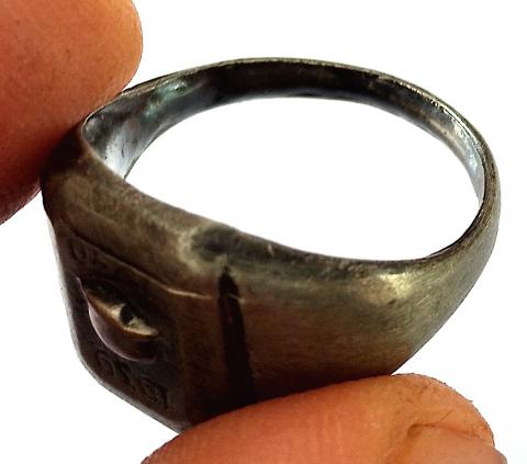 WW2 GERMAN ORIGINAL 1939 WEHRMACHT SOLDIER silver RING WITH NICE HELMET WH SS LF TK WW2 GERMAN ORIGINAL 1939 WEHRMACHT SOLDIER silver RING WITH NICE HELMET WH SS LF TK