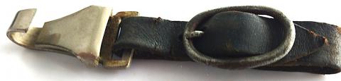 WW2 GERMAN THIRD REICH WAFFEN SS DAGGER PARTS LEATHER SCABBARD'S HANGER MARKED 