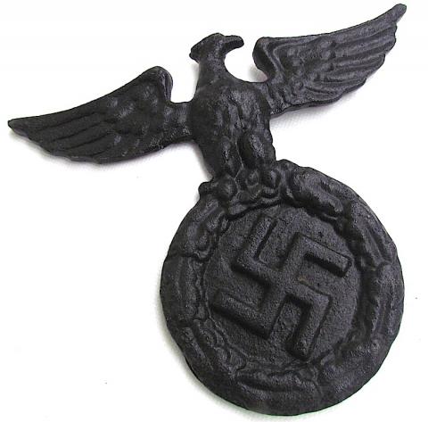 WW2 GERMAN VERY EARLY (1929) NSDAP NAZI PARTY III REICH WALL - DOOR DIECAST EAGLE