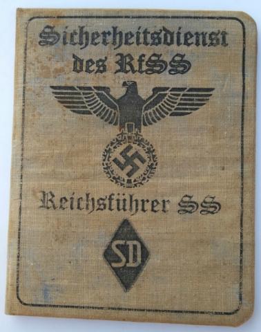 WW2 GERMAN WAFFEN SS FOR NSDAP PROTECTION HARDCOVER ID TOTENKOPF