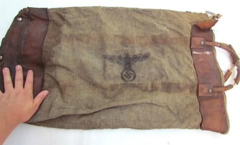 WW2 GERMANY LARGE FELDPOST letters courrier mail BAG STAMPED THIRD REICH EAGLE and swastika RARE