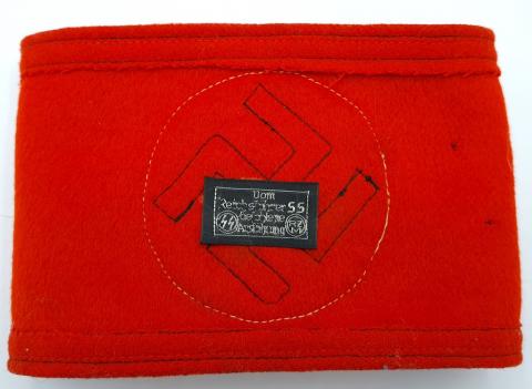 Allegemeine SS Waffen SS swastika tunic armband cloth RZM tag uniform cotton original