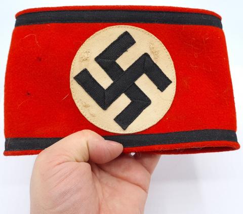 Allegemeine SS Waffen SS swastika tunic armband cloth RZM tag uniform cotton original