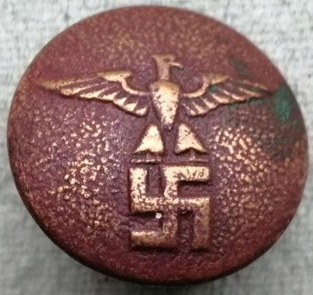 IMA-USA EARLY NSDAP LEADER TUNIC BUTTON RZM III REICH EAGLE SWASTIKA