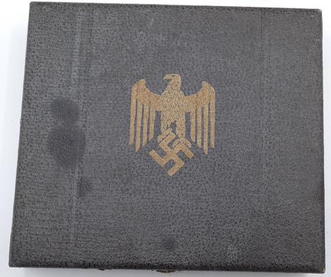 SILVER SPOONS WEHRMACHT ARMY HEER NSDAP SILVERWARE CASE ADOLF HITLER REICH