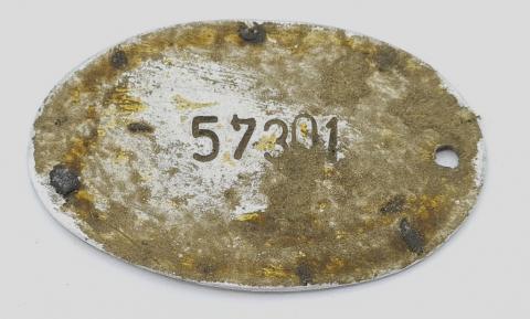 Concentration camp AUSCHWITZ ID metal plate original waffen ss dogtag