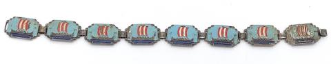 GERMANY PATRIOTIC JEWELRY VIKING SHIPS BRACELET WORN BY WAFFEN SS NORDICS AND HITLER YOUTH