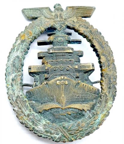 High Seas Fleet Badge by Richard Sieper und Söhne and sons RS & S Flottenkriegsabzeichen der Kriegsmarine