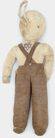 HOLOCAUST GHETTO STAR OF DAVID JEWISH KID PUPPET TOY shoa artifact
