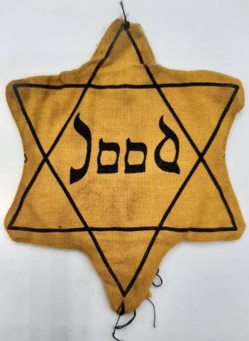 HOLOCAUST RARE WORN JOOD HOLLAND STAR OF DAVID JEW JEWISH ORIGINAL FOR SALE