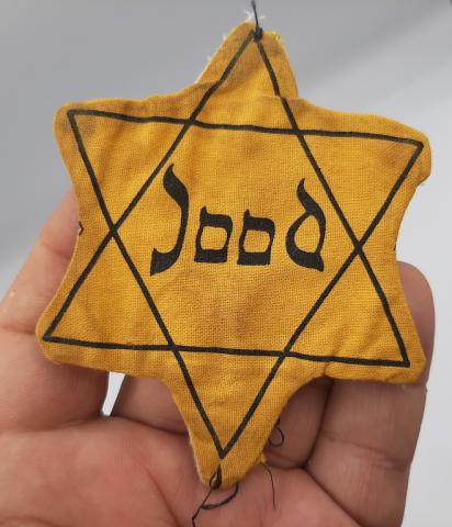 HOLOCAUST RARE WORN JOOD HOLLAND STAR OF DAVID JEW JEWISH ORIGINAL FOR SALE