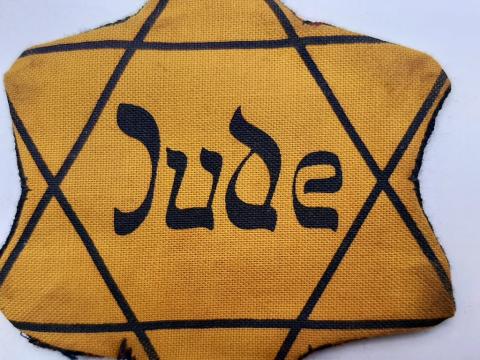HOLOCAUST RARE WORN JUDE GERMANY STAR OF DAVID JEW JEWISH ORIGINAL FOR SALE