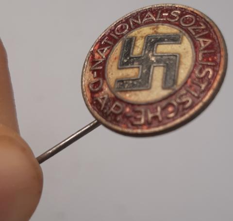 war militaria dealer NSDAP SUDETENLAND CZECH MEMBERSHIP HITLER PINS