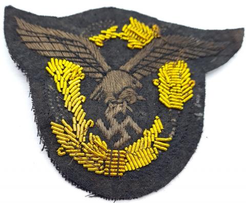 Luftwaffe pilot tunic patch with third reich eagle and swastika Flugzeugführerabzeichen in cloth