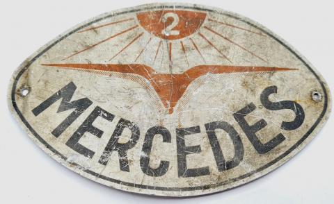 original Mercedes car vehicule parts plate sign ww2 German Nazi