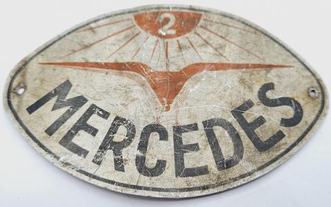 original Mercedes car vehicule parts plate sign ww2 German Nazi