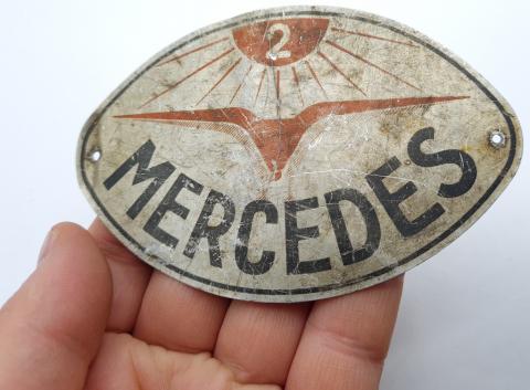 original Mercedes car vehicule parts plate sign ww2 German Nazi