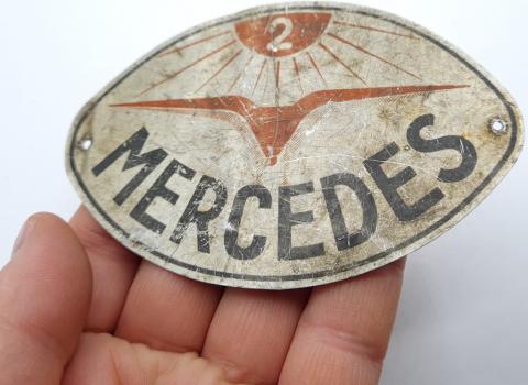 original Mercedes car vehicule parts plate sign ww2 German Nazi