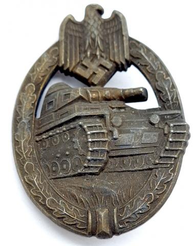 Panzer Assault Badge in bronze medal award waffen ss original for sale wehrmacht by AS