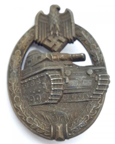 Panzer Assault Badge in bronze medal award waffen ss original for sale wehrmacht by AS