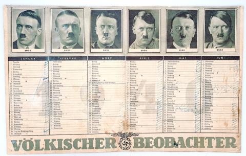nsdap Adolf Hitler Third reich magazine Völkischer Beobachter german original